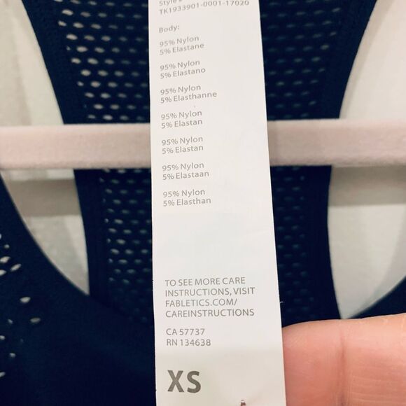 Fabletics Christine Built In Bra Tank Top Size XS NWT - Picture 12 of 14